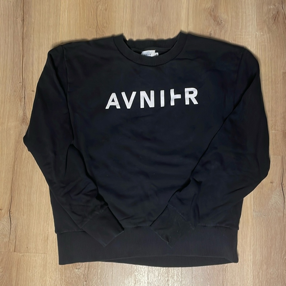 Black Avnier Crewneck Sweater/Sweatshirt. Size Medium. Good Used Condition. M - Picture 1 of 7